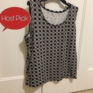 Black and white Patterned tank top size large